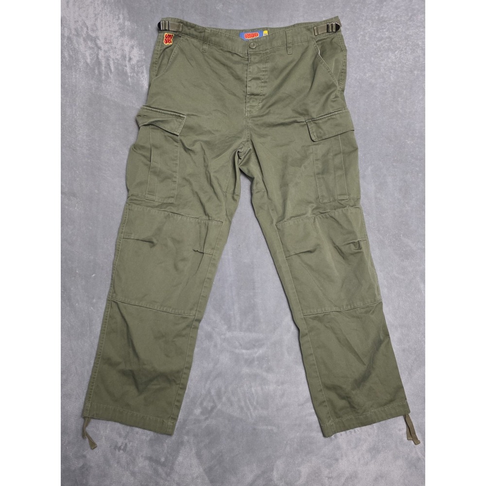 Empyre Paratrooper Pants Army Green Waist Adjustable Pocket Flaps Ankle...